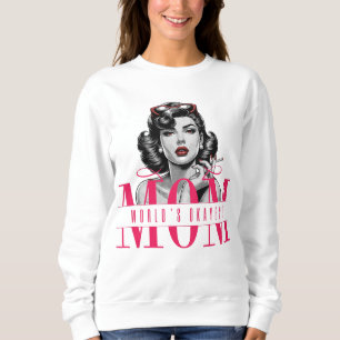 World's Okayest Mom – Retro Chic Sweatshirt
