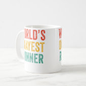 World'S Okayest Runner Funny Running Kaffeetasse (Vorderseite Links)