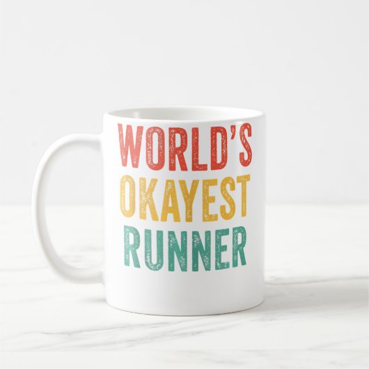 World'S Okayest Runner Funny Running Kaffeetasse (Links)