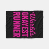 Worlds Okayest Runner Funny Sarcastic Running Srts Fleecedecke (Vorderseite (Horizontal))