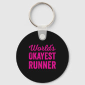 Worlds Okayest Runner Funny Sarcastic Running Srts Schlüsselanhänger (Vorderseite)