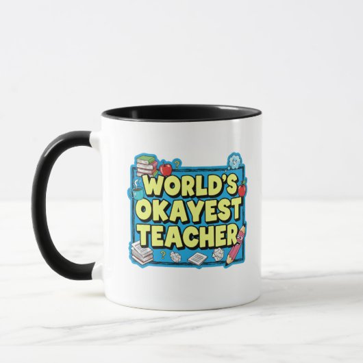 World's Okayest Teacher Tasse (Links)