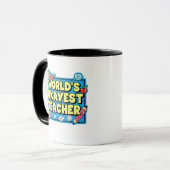 World's Okayest Teacher Tasse (Vorderseite Links)