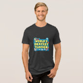 World's Okayest Teacher Tri-Blend Shirt (Vorderseite voll)