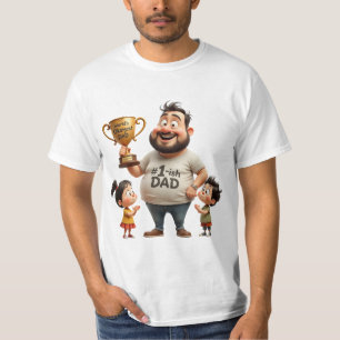 Worlds Okayester Papa – Lustige Cartoon-Vater-Tags T-Shirt