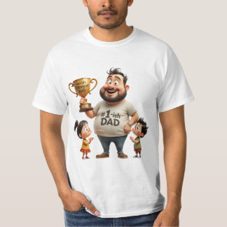 Worlds Okayester Papa – Lustige Cartoon-Vater-Tags T-Shirt