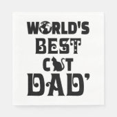 Worlds s Best Cat Dad Serviette (Vorderseite)