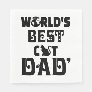 Worlds s Best Cat Dad Serviette