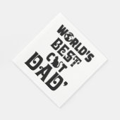 Worlds s Best Cat Dad Serviette (Ecke)
