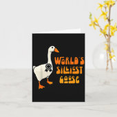 World's Silliest Goose Funny Goose Lovers Karte (Gelbe Blume)