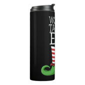 Worlds Tallest Elf Weihnachtskostüme Design Thermosbecher (Nach links gedreht)
