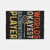 Worlds Tokest Badminton Player Retro Badminton Fleecedecke (Vorderseite (Horizontal))