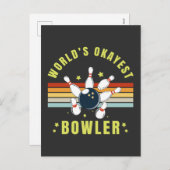 Worlds Tokest Bowler Feiertagspostkarte (Vorne/Hinten)