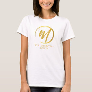 Worlds Tokest Golfer Funny Monogram T-Shirt