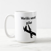Worlds worst pilot coffee mug kaffeetasse (Links)