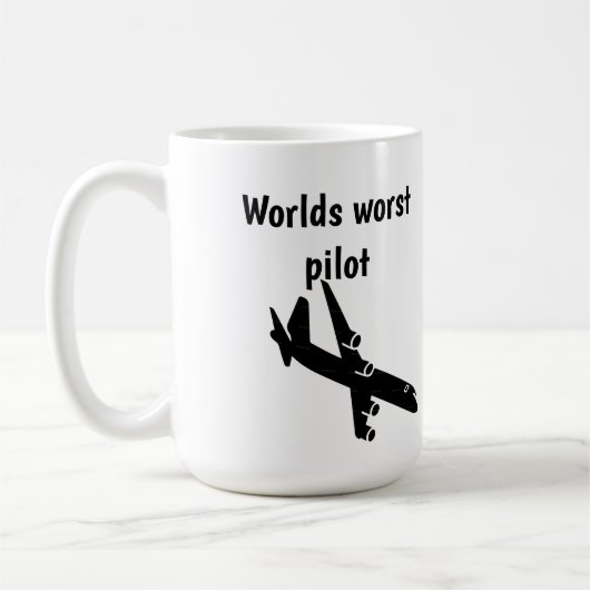 Worlds worst pilot coffee mug kaffeetasse (Links)