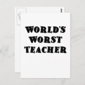 Worlds Worst Teacher Postkarte (Vorne/Hinten)