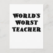 Worlds Worst Teacher Postkarte (Vorderseite)