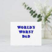 Worlds Worst Vater Postkarte (Stehend Vorderseite)