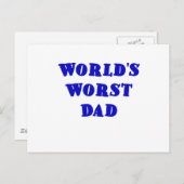 Worlds Worst Vater Postkarte (Vorne/Hinten)