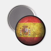 WorldSpanish Flag Fußball-Fußball-Ball Magnet (Vorderseite/Rückseite)