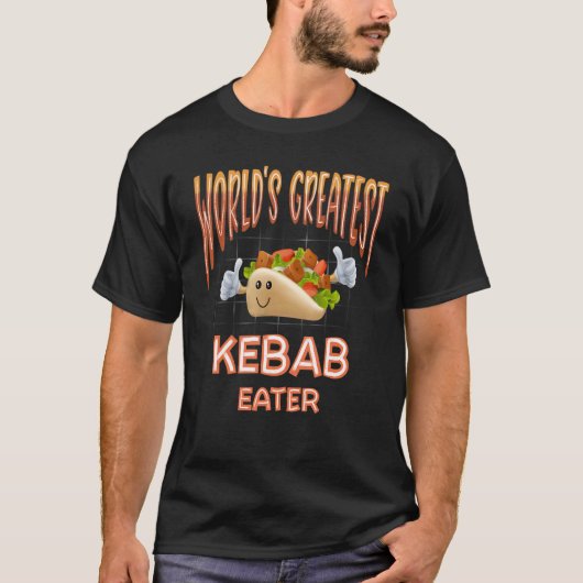 Worldu2019s Greatest Kebab Eater Love Kebabs Kebab T-Shirt (Vorderseite)