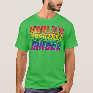 Worldx27s bester barber Lgbt Gay Pride T-Shirt