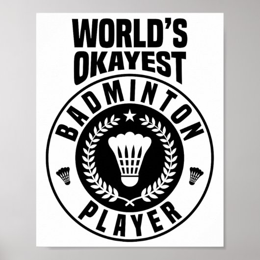 Worlest Badminton Player Crossminton Indoor Poster (Vorne)