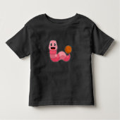 Worm Basketball-Spieler Basketball Kleinkind T-shirt (Vorderseite)