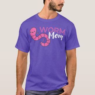 Worm Bäuerin Mutter Vermikultur Roter Wurm T-Shirt