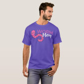 Worm Bäuerin Mutter Vermikultur Roter Wurm T-Shirt (Vorne ganz)