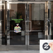 Worm buchen fensteraufkleber (Büro Tür)