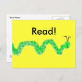 Worm buchen postkarte (Vorne/Hinten)