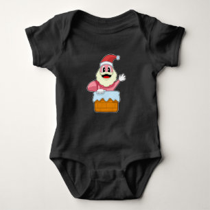 Worm Christmas Santa Claus Baby Strampler