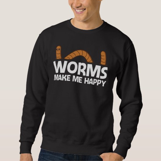 Worm Designs For Men Women Earthworm Grunting Farm Sweatshirt (Vorderseite)