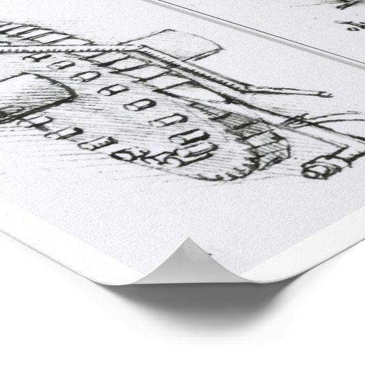 Worm Gear Erfindung von Leonardo da Vinci Poster (Ecke)