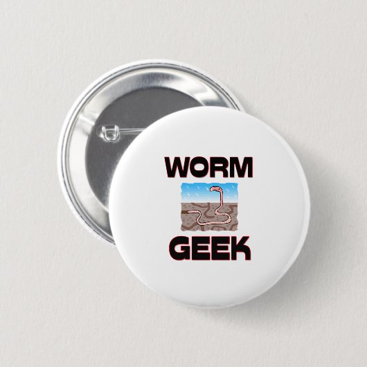Worm Geek Button (Vorne & Hinten)