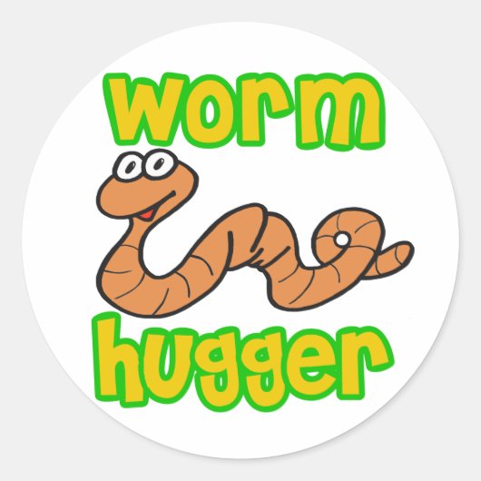 Worm Hugger Runder Aufkleber (Vorderseite)