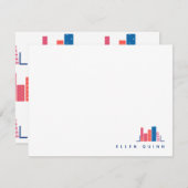 Worm in Blue Note Card buchen Mitteilungskarte (Vorne/Hinten)