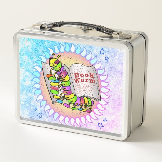 Worm Reading zurück in die Schule Metall Brotdose (Rückseite)