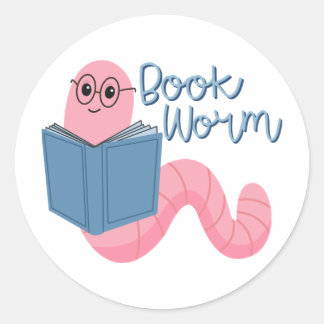 Worm Sticker für Kindle Book Lovers