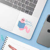 Worm Stickers für Kindle Tablet buchen Aufkleber (Laptop mit iPhone)