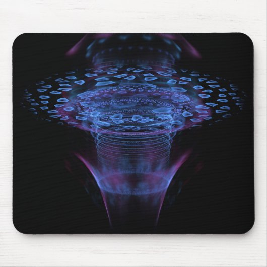 Wormhole-abstraktes Fraktal Design Mousepad (Vorne)