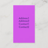 Wormhole-Visitenkarte Visitenkarte (Rückseite)