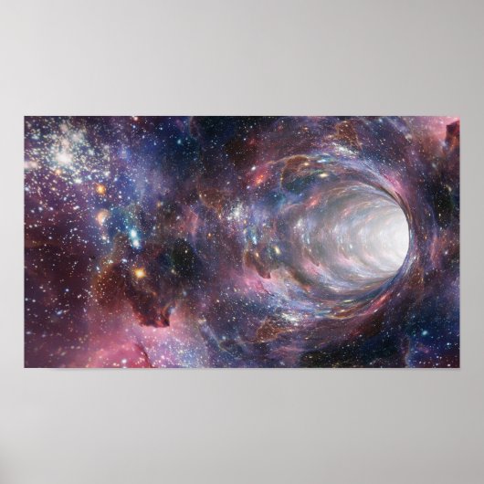Wormhole Vortex Portal für Raum und Zeit Poster (Vorne)