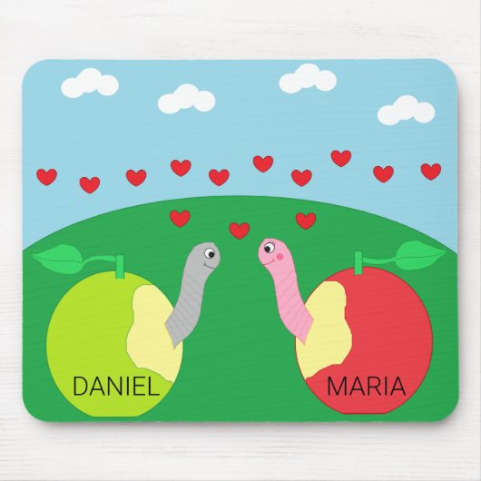 Worms in Love: Mousepad (Vorne)