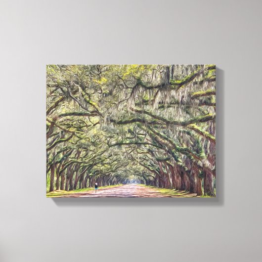 Wormsloe Savannah Leinwand Wall Art 11x14 (Vorderseite)