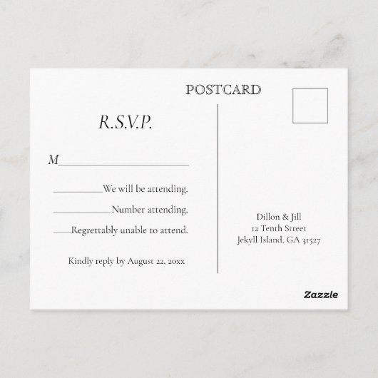 Wormsloe Venue Green Live Oaks UAWG Postkarte (Rückseite)