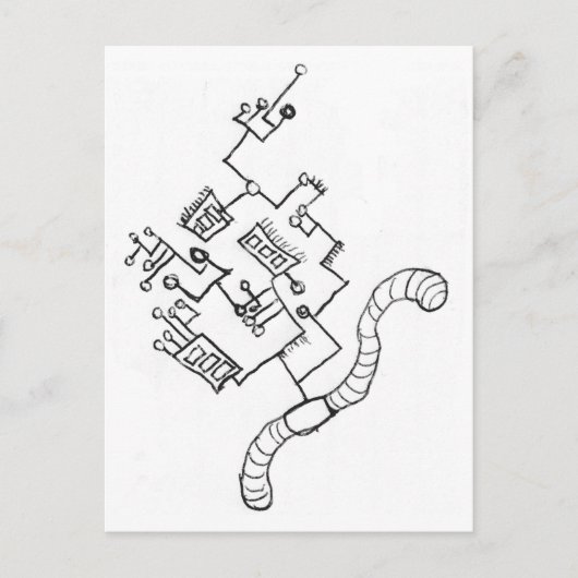 Wormwired Postkarte (Vorderseite)