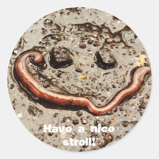 Wormy Smile Sticker (Vorderseite)